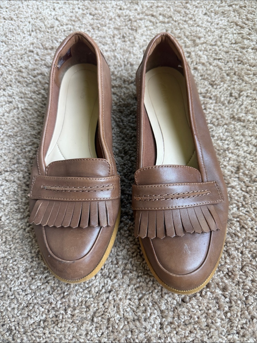 Women’s Brown Kiltie Loafers - Classic Fringe Penny Loafers